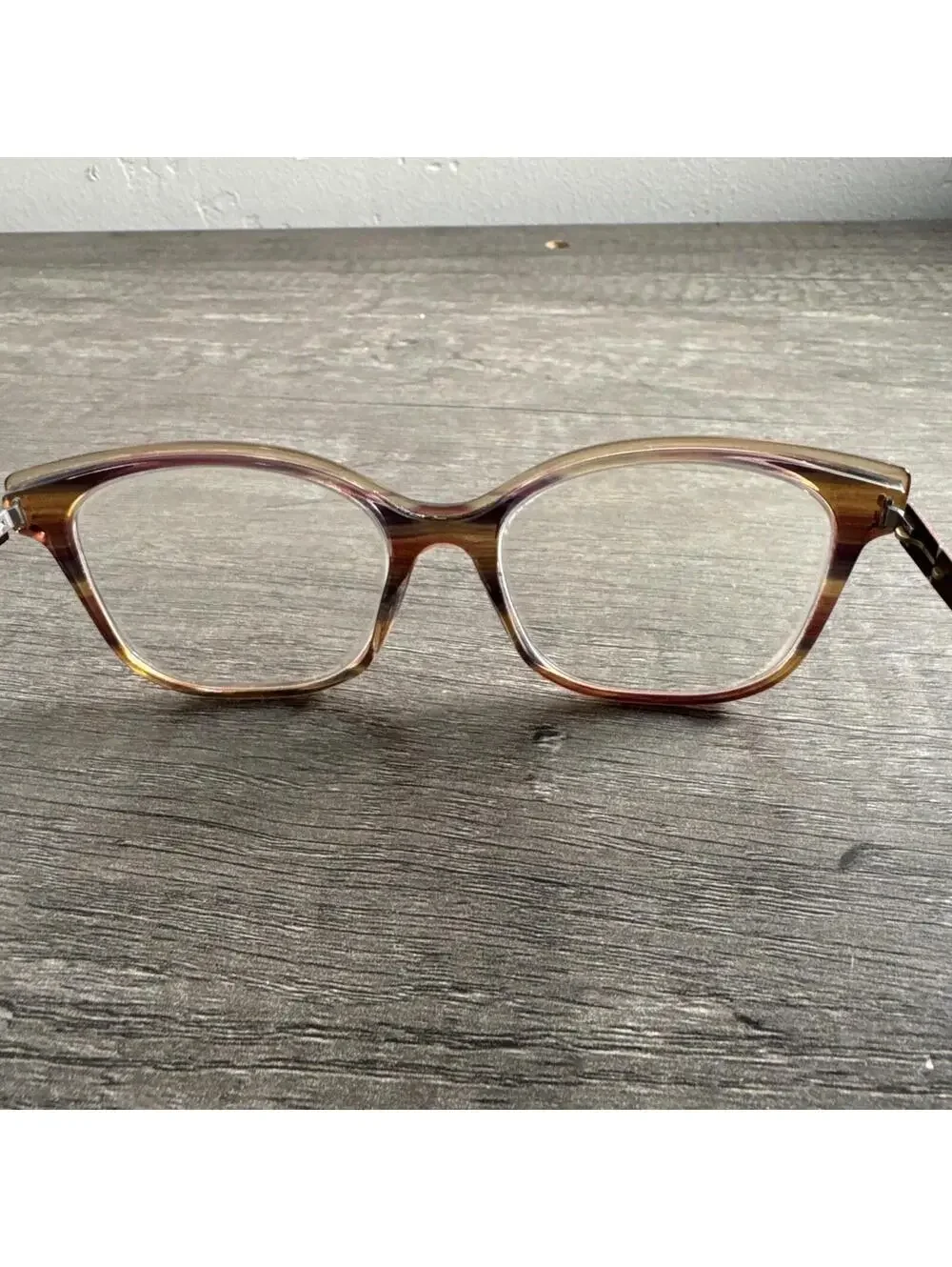 Morel Albertine 2 SP04 Eyeglasses Womens Brown Full Rim Cat Eye 49mm FRAMES ONLY